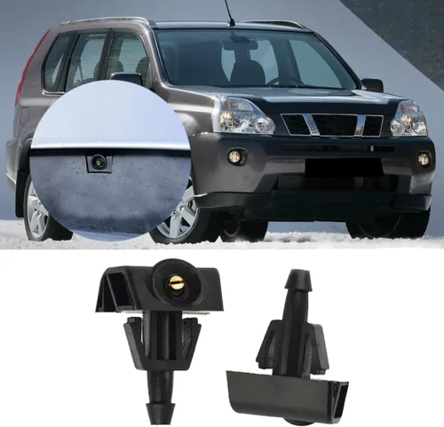 Miniatura 2 de Oulesh Chorros de lavado de parabrisas para Nissan X-Trail T31 2007-2013, 2 unids limpiaparabrisas limpiaparabrisas boquilla de pulverización