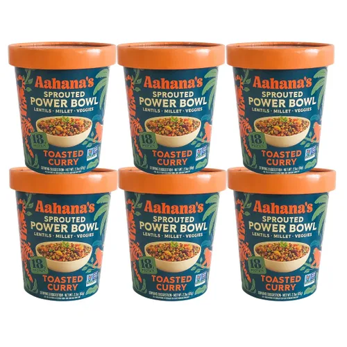 Miniatura 14 de Aahana's Bombay Masala - Cuenco de arroz y lentejas Kitchari, comidas veganas, sin gluten, Kosher, a base de plantas, comidas listas para comer