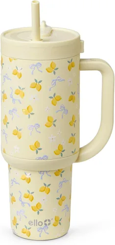 Miniatura 20 de Ello Oasis Botella de Agua de Acero Inoxidable de 30oz - Flower Quilt Colcha de flores