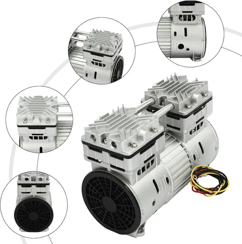 Miniatura 3 de DNYSYSJ Motor de compresor de aire sin aceite, cabezal de compresor de aire, cabeza de bomba de aire pequeña, motor de encimera, bomba de aire