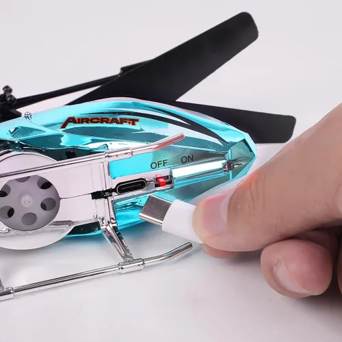 Miniatura 8 de VATOS Helicóptero RC para niños, helicóptero de control remoto de 2.4G con luz LED para niños de 12 años en adelante, altura fija, despegue con una