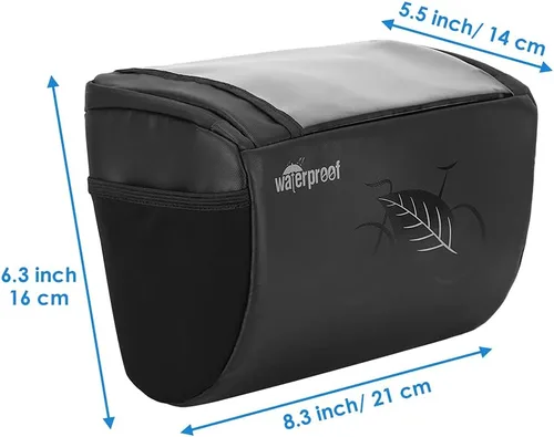 Miniatura 5 de WOTOW Bolsa de Manillar Impermeable para Bicicleta, Bolsa de Cesta Frontal con Soporte para Teléfono de Pantalla Táctil, Bolsa de Almacenamiento