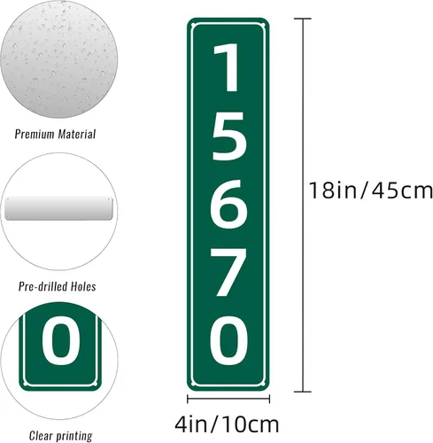 Miniatura 7 de Placa reflectante personalizada para dirección de casa para exterior, placa de número de casa personalizada para buzón exterior, letrero de Placa