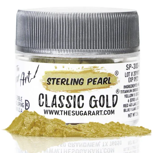Miniatura 6 de The Sugar Art - Sterling Pearl - Brillo en polvo comestible para decorar pasteles, cupcakes, cake pops y más, aplica brillo en polvo a tus dulces