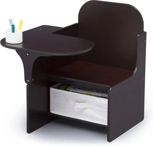Miniatura 8 de Delta Children MySize - Escritorio con silla con compartimento de almacenamiento + caja de juguetes MySize Deluxe, chocolate oscuro (paquete)