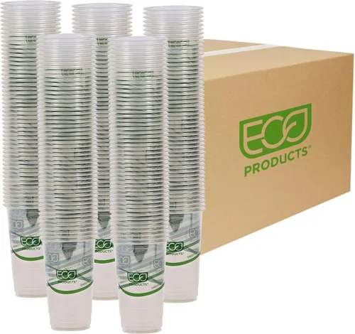 Miniatura 19 de ECO PRODUCTS GreenStripe - Vasos fríos transparentes de 9 onzas, vasos desechables de ácido poliláctico (PLA) a base de plantas para agua, jugo