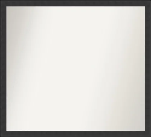 Miniatura 429 de Amanti Art Espejo de baño negro para sobre fregadero, 22 x 22 pulgadas, espejo de tocador cuadrado estrecho negro Avon, marco de madera casual