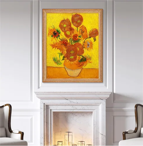 Miniatura 774 de A&T ARTWORK Campo de trigo con cipreses de Van Gogh Las reproducciones de arte clásico mundial, impresiones en lienzo giclée para decoración