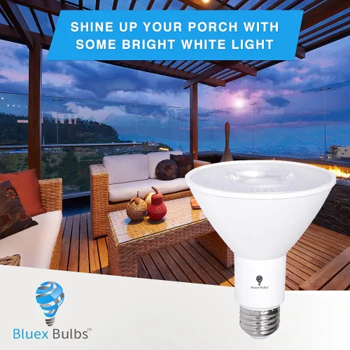 Miniatura 5 de Paquete de 2 bombillas LED PAR30 de inundación del anochecer al amanecer para exteriores con sensor de fotocélula, 12W equivalente a 100 vatios
