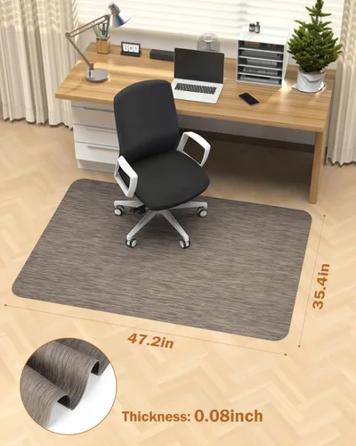 Miniatura 7 de Blvornl Alfombrilla para silla de oficina para suelo de madera dura, 35.4"×47.2" alfombrilla para silla de computadora de escritorio para madera
