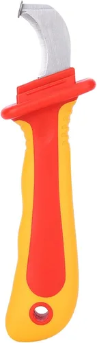 Miniatura 7 de Walfront Cable pelar cuchillo 1000 V aislamiento electricista cuchillo fijo gancho en forma de cuchillas antideslizantes antideslizante anti