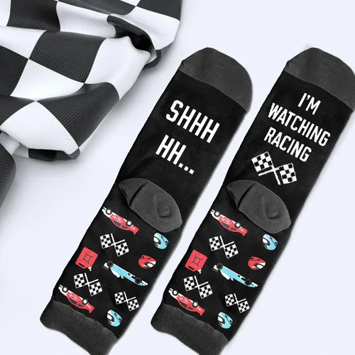 Miniatura 5 de VICRAZY F1 Racing Car, calcetines deportivos para hombres y mujeres, regalos de Fórmula 1, calcetines de carreras, rellenos de calcetines