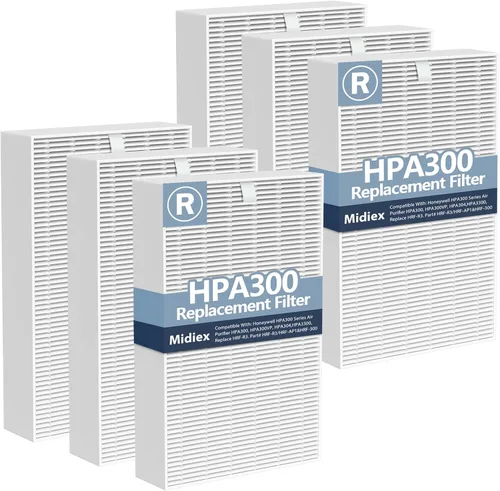 Miniatura 10 de Paquete de 3 filtros HEPA HPA300 de repuesto para purificadores de aire Honeywell serie HPA300 HPA300, HPA300VP, HPA304, HPA3300, reemplazo HRF-R3