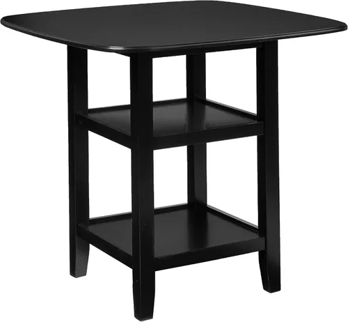 Miniatura 2 de Homelegance Norman - Juego de comedor de 5 piezas con dos estantes de exhibición, color negro