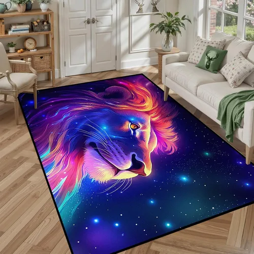 Miniatura 59 de Alfombra de Área Galaxia de 5' x 7', Dormitorio Sala de Estar para Niñas Niños Varones Alfombra Nebulosa Vórtex Tapetes Púrpura Azul Nube galaxy 1