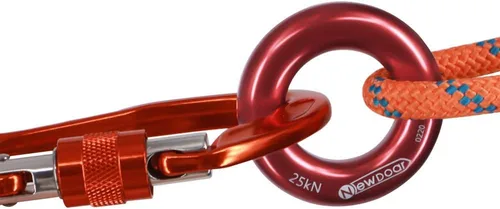 Miniatura 6 de NewDoar Rappel Ring 25kN Oro Grande O-Ring Cuerda Conector para Escalada Arborista Rescate Hamaca y Slackline Rojo Pequeño 2pcs