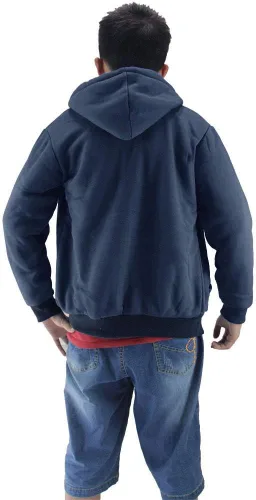 Miniatura 5 de Sudaderas con capucha para niños y jóvenes, con cremallera completa, forro polar, tallas 8-16