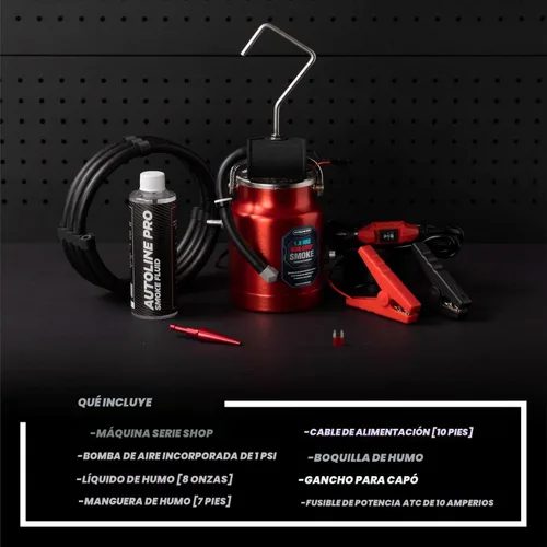 Miniatura 9 de AutoLine Pro EVAP Máquina de humo de alto volumen con detector de fugas y bomba de aire incorporada - Serie Shop Plus - Probador de humo automotriz