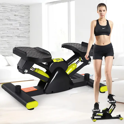 Miniatura 8 de Escalera para ejercicio, mini escalones con banda de resistencia, paso a paso hidráulico con monitor LCD y bandas de resistencia para entrenamiento