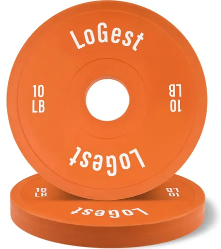 Miniatura 8 de Logest Par de platos olímpicos, juego de 2 discos de pesas para barras olímpicas, perfectos para placas de entrenamiento de fuerza, aumento