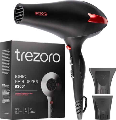 Miniatura 9 de TREZORO Secador de pelo profesional para mujer – Secador de pelo iónico de 2000 W para salón y uso personal – Potente, secado rápido y silencioso