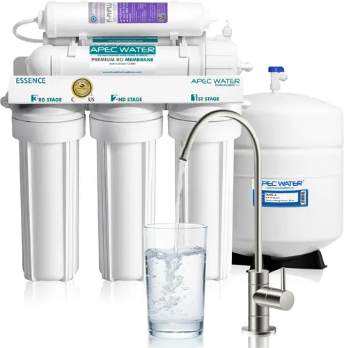 APEC Water Systems ESSENCE ROES-PH75 sistema de filtro de agua potable, mineral PH + 75 GPD, 6 etapas súper seguras de ósmosis inversa