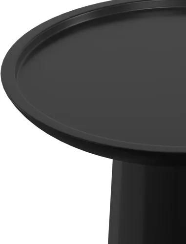 Miniatura 4 de SIMPLIHOME Dayton - Mesa auxiliar redonda contemporánea de madera maciza de mango de 13 pulgadas de ancho en negro, completamente ensamblada