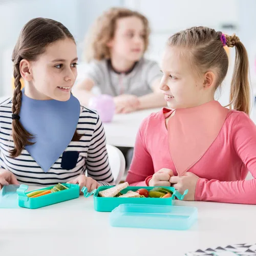 Miniatura 6 de Janmercy Paquete de 5 baberos tipo bandana para adultos, suaves, grandes, absorbentes, impermeables, para niños de 4 años en adelante, adolescentes