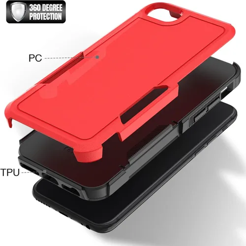 Miniatura 424 de Jeylly Funda para iPhone SE/Funda para iPhone 5S, Exterior de Plástico Duro que Absorbe Golpes + Interior de Silicona de Goma Defensor contra