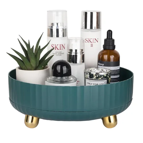 Miniatura 9 de Anyoifax Bandeja organizadora de perfumes de maquillaje, giratoria de 360 grados, organizador de loción para el cuidado de la piel, organizador