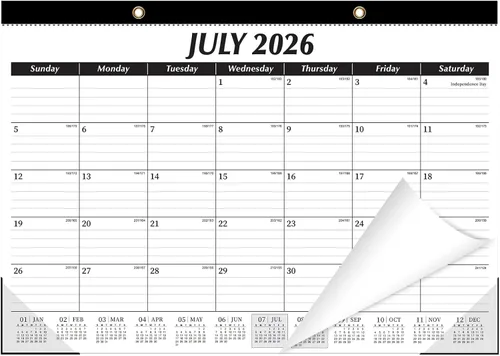 Miniatura 17 de 2026 Calendario de escritorio Calendarios de escritorio 2026-2027 Calendario de pared de 18 meses desde enero de 2026 hasta junio de 2027, papel