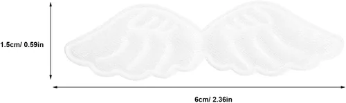 Miniatura 8 de Kichvoe 30pcs White Angel Wing Embroidery Appliques DIY Clothes Accessories Sewing Patches for Garment Decoration and Repair