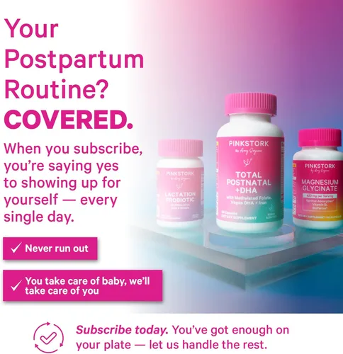 Miniatura 4 de Pink Stork - Postnatal total+ DHA: Vitaminas de apoyo para el posparto y lactancia, nutrientes para la mamá y el bebé, vitaminas prenatales