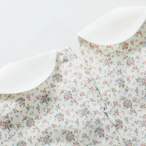 Miniatura 5 de pureborn Vestido de algodón de manga corta y larga para bebé niña pequeña 0-6T
