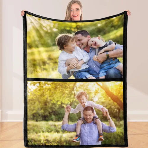 Miniatura 16 de Manta personalizada con fotos, manta personalizada de collage de 8 fotos, manta personalizada con imágenes, para memoria familiar, cumpleaños