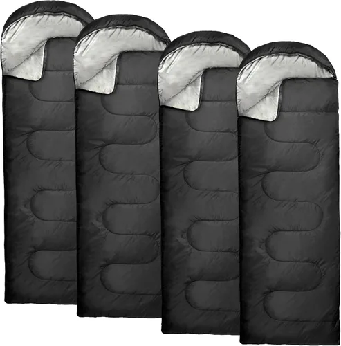 Miniatura 2 de Paquete de 10 sacos de dormir para adultos en clima frío a granel para personas sin hogar, 4 estaciones, cálidos o fríos, ligeros, para interiores