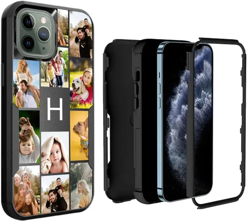 Miniatura 79 de Funda de fotos personalizada para iPhone 11 Apple Phone Plaid Collage - Imagen personalizada para hacer fotos en 3 híbridos gruesos resistentes