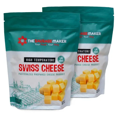 Miniatura 8 de The Sausage Maker® Queso cheddar de alta temperatura 5 libras de queso de alta temperatura para hacer salchichas, cubo cortado en cubitos de 1/4