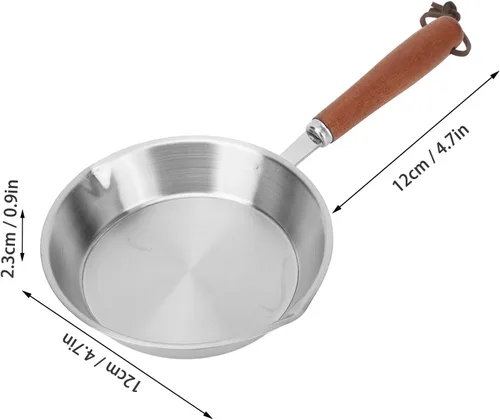 Miniatura 8 de Sartén de acero inoxidable para tortilla, antiadherente para inducción, gas o electricidad, para freír huevos, regalos