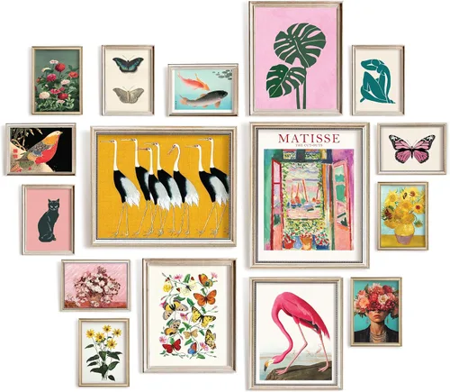 97 Decor LARGE11x14 Impresiones de Arte de Pared Eclécticas - Decoración de Pared Maximalista Grande, Decoración Colorida para el Hogar, Impresiones