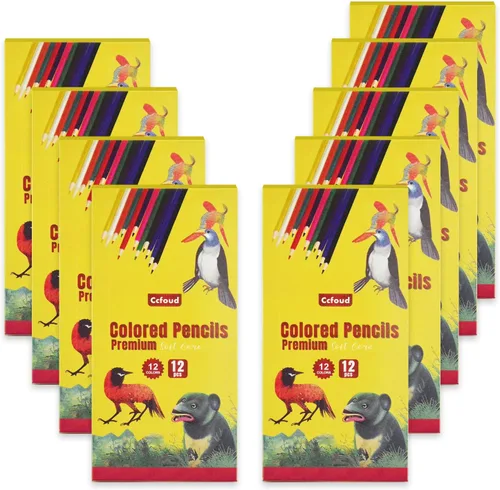 Lápices de colores a granel, 9 paquetes de 12 unidades, juego de lápices de colores, 108 unidades, suministros escolares a granel para profesores