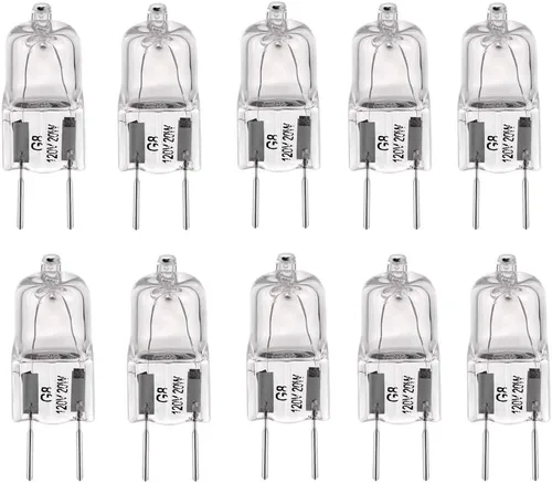 Generic 10 bombillas halógenas G8 120V 20W-50W 2700K blanco cálido, base G8 bi-pin (25 W)