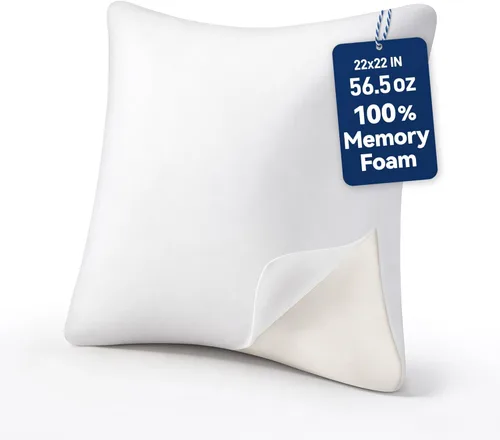 Miniatura 7 de AM AEROMAX Almohada de espuma viscoelástica de 12 × 20 pulgadas (paquete de 4) – Cojín rectangular para cojín decorativo, cama, sofá, no se deforma