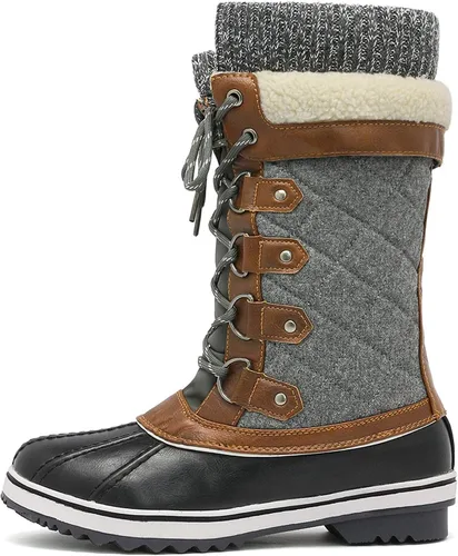 Miniatura 3 de DREAM PAIRS Botas de nieve de invierno impermeables a media pantorrilla para mujer