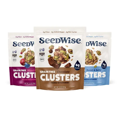 Miniatura 8 de Ozery Bakery Super Seed Crunch Clusters, chocolate, a base de plantas, vegano, aperitivo Keto, 5.3 onzas (paquete de 6)