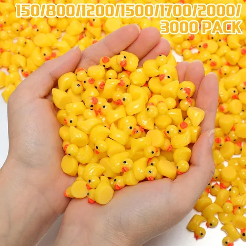 Miniatura 3 de Barydat 1200 piezas de patos mini de resina a granel, decoración diminuta para juegos de escondite, bromas en cruceros, fiestas de Navidad, jardín