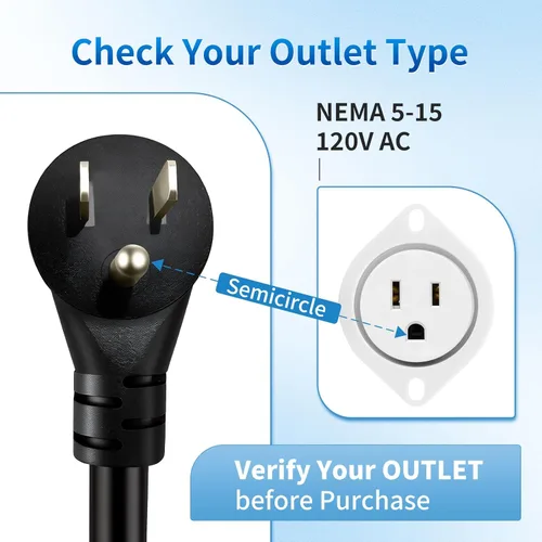 Miniatura 5 de Adaptador NEMA 5-15 para conector móvil Tesla Gen 2, adaptador de cargador de salida doméstica de 120 V 12 A, carga portátil de nivel 1 para Tesla
