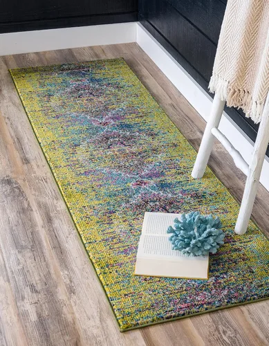 Miniatura 29 de Unique Loom Vita Collection - Alfombra saturada con degradado tradicional sobre teñido, 2 pies 2 pulgadas x 3 pies, turquesa/azul marino