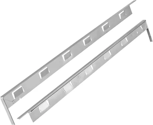 Cubiertas de acero inoxidable para huecos para estufas (paquete de 2), protegen los derrames de sellado de relleno de huecos en la encimera de la