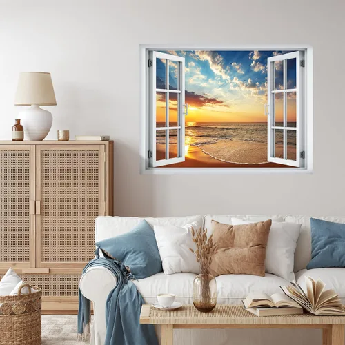 Miniatura 31 de wall26 Adhesivo de pared extraíble/mural de pared Spring on the Plains Creative Window View Decoración de pared - 36 x 48 pulgadas Primavera